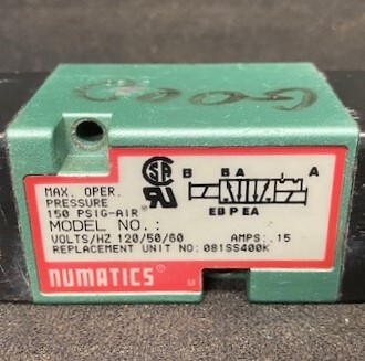 Numatics Repl# 081SS400K Pneumatic Valve - Image 2