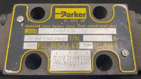 Parker D1VA1CN 72 Hydraulic Valve - Image 2
