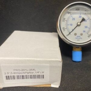 PIC Gauges PRO-201L-254L 0-800 PSI Pressure Gauge