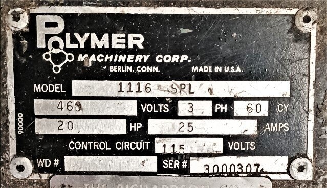 Polymer Machinery Corporation 1116-SPL 20 HP Grinder - Image 4