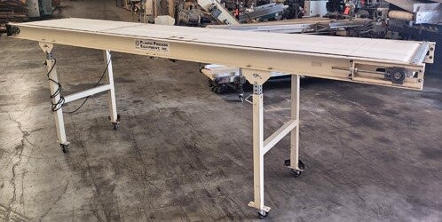 Plastic Process Equipment FT-2412VS 24 Inch wide flat belt conveyor