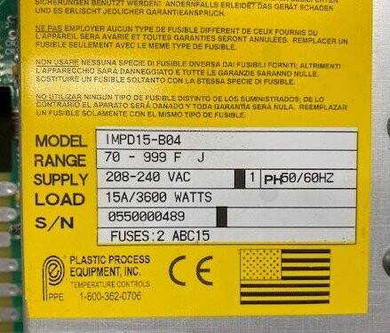 Plastic Process Equipment-DME IMPD15-B04 Hot Runner Temperature Controller in 2-Zone MFFPR2G Mainframe - Image 3