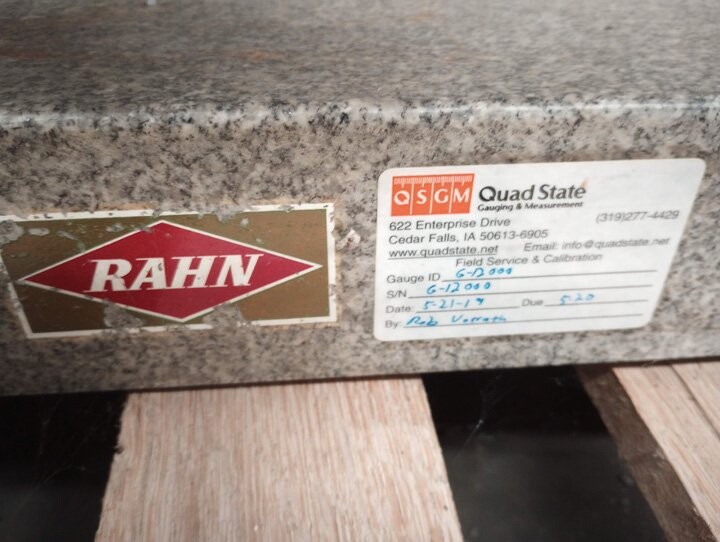 Rahn 24 inch square Granite Surface Plate - Image 2