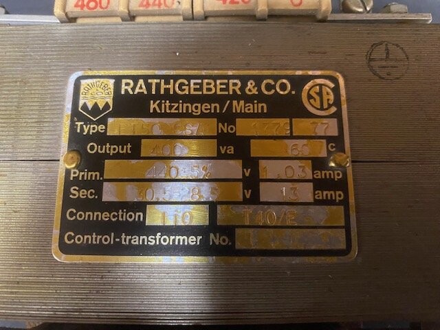 Rathgeber ET500CSA Transformer - Image 3