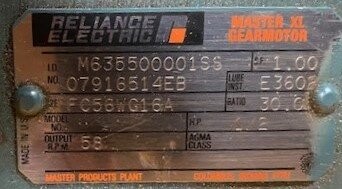 Reliance M635500001SS-07916514EB Gearbox w/ Motor - Image 4