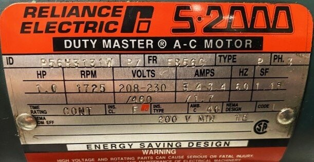 Reliance P56H3131W Electric Motor - Image 2