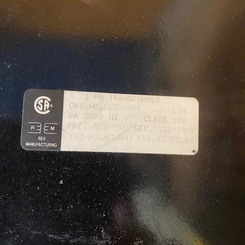 Rex Manufacturing CE3000HK 3.0 kVA Transformer - Image 3