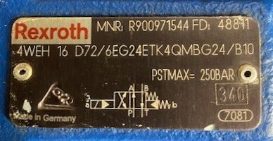Rexroth 4WEH 16 D72/6EG24ETK4QMBG24/B10 Directional Valve - Image 3