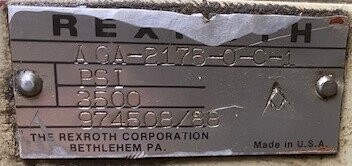 Rexroth M-3 SE 6 U20/315G24NZ4/V/5 Hydraulic Solenoid Valve on LFA25 WEA-60/V/12 Manifold and AGA-2176-0-C-1 Manifold - Image 3