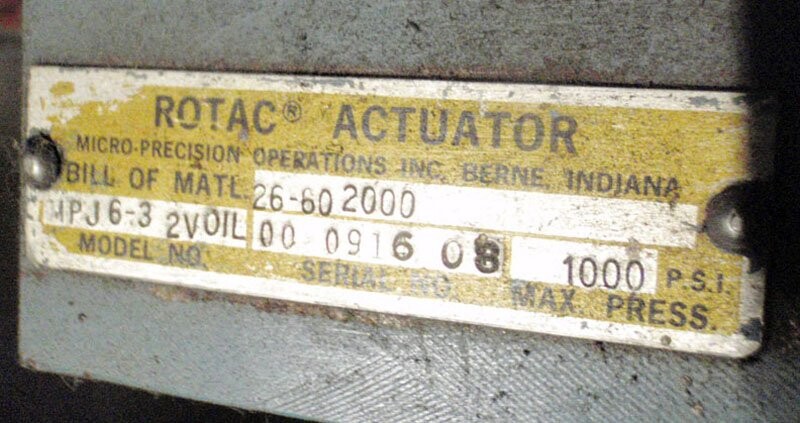 Rotac MPJ6-3 2V OIL Hydraulic Actuator - Image 2