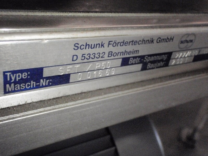 Schunk Fordertechnik SFT/P50 flat belt conveyor - Image 2