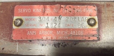 Servo Kinetics 304F40L2021AR Servo Valve - Image 2