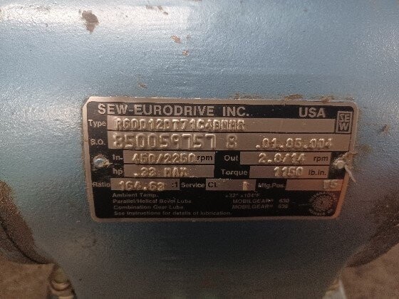 SEW-Eurodrive DF12DT71C4BNHR 1/3 HP Motor - Image 3