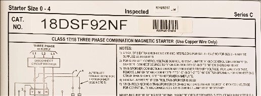 Siemens 18DSF92NF Circuit Breaker type Combination Starter - Image 3