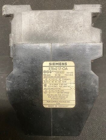 Siemens 3TB42 17-0A Contactor - Image 2