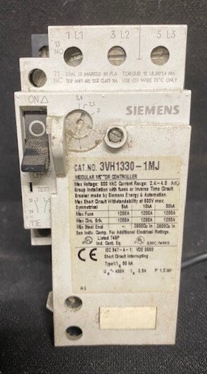 Siemens 3VH1330-1MJ Modular Motor Controller