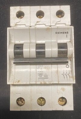 Siemens 5SX2 C6 3-Pole Circuit Breaker