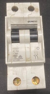 Siemens 5SX22 C10 2-Pole Circuit Breaker