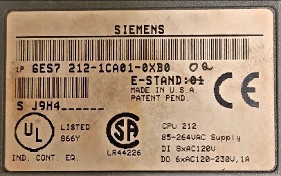 Siemens 6ES7-212-1CA01-0XB0 CPU Controller - Image 2