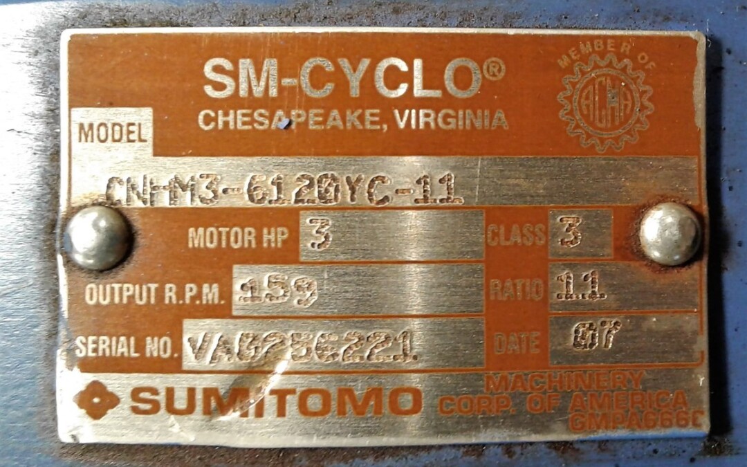 Sumitomo CNHM3-6120YC-11 SM-CYCLO Speed Reducer - Image 2