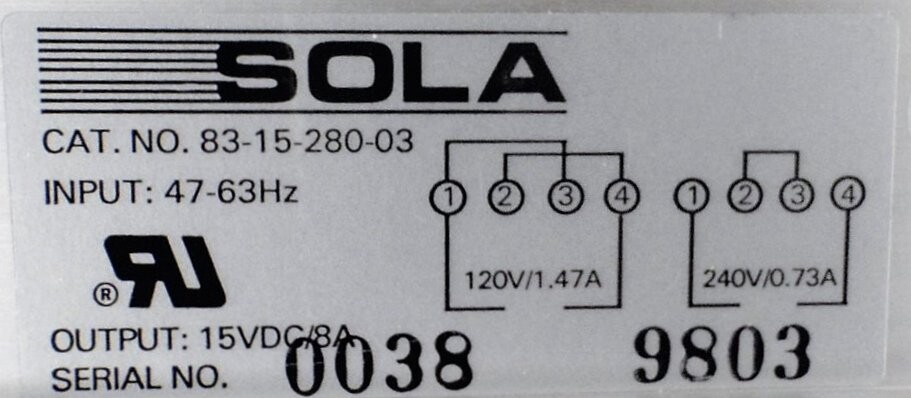 Emerson 83-15-280-03 Sola Power Supply - Image 4