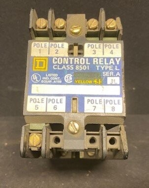Square D 8501-L0-40 Type L Series A Control Relay