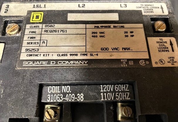 Square D 8502REQ2617G1 Series A Contactor - Image 3
