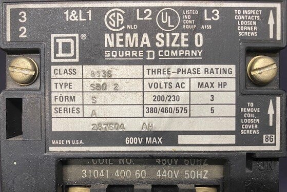 Square D 8536-SB0-2 Series A Starter - Image 2