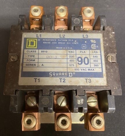 Square D 8910 QO-3 Series A Definite Purpose Contactor - Image 3