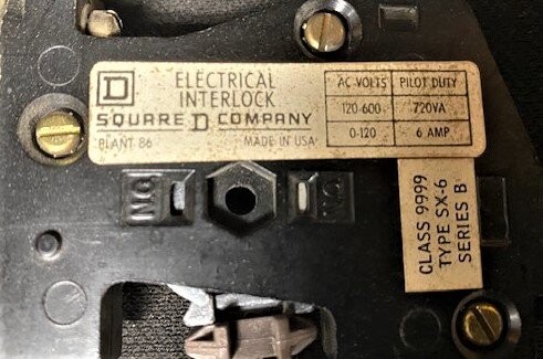Square D 9999-SX-6 Series B Auxilliary Contact - Image 2