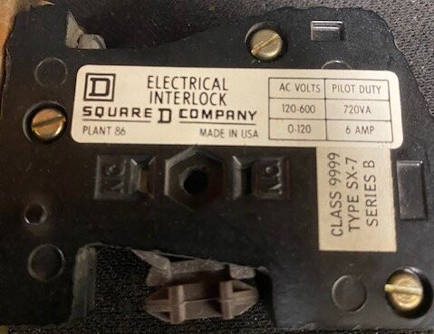 Square D 9999-SX-7 Series B Auxilliary Contact - Image 2