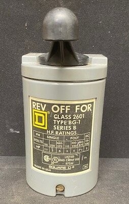 Square D 2601 Type BG-1 Series B Rev Off For Reversing Motor Control Drum Switch