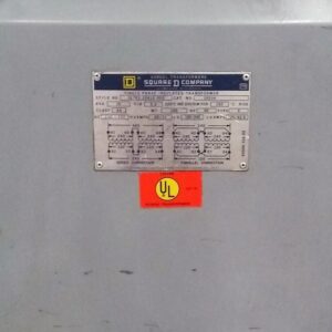 Square D 12752-12612-005 15 KVA Transformer Cat. No. 15S1H