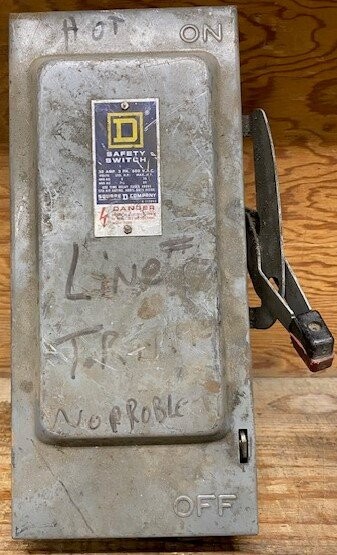 Square D H361 Series D2 Enclosed Fusible Safety Switch