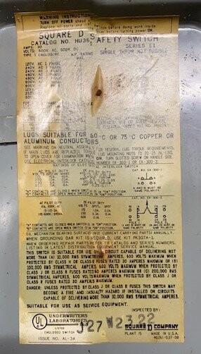 Square D HU361 Heavy Duty Safety Switch - Image 3