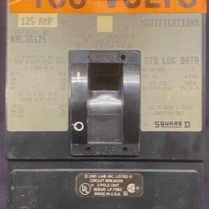 Square D KAL36125 125A Frame Type Circuit Breaker