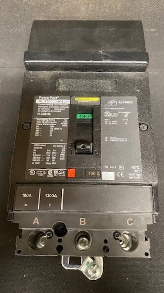 Square D-Schneider Electric HLA36100 3-Pole PowerPact HL-150 Circuit Breaker
