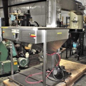 Unknown Brand Unknown Model Stainless Steel Cap Hopper and Cap Elevator Conveyor