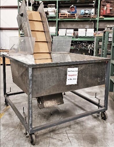 Unknown Brand Unknown Model Stainless Steel Elevator Conveyor Hopper