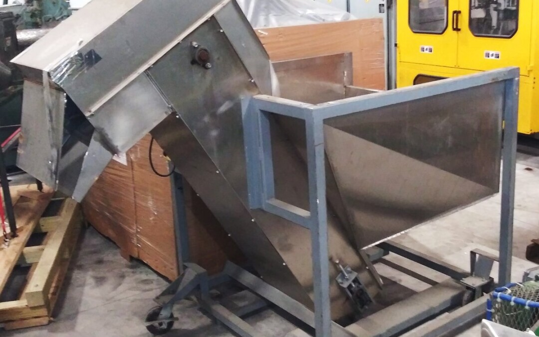 Unknown Brand Unknown Model Stainless Steel Hopper Elevator Conveyor