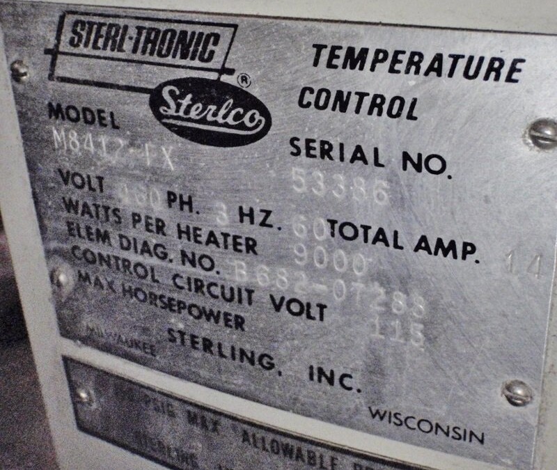 Sterling M8412-FX Sterlco Thermolator - Image 3