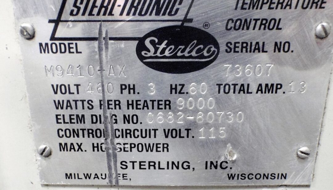 Sterling M9410-AX Sterlco Thermolator - Image 3