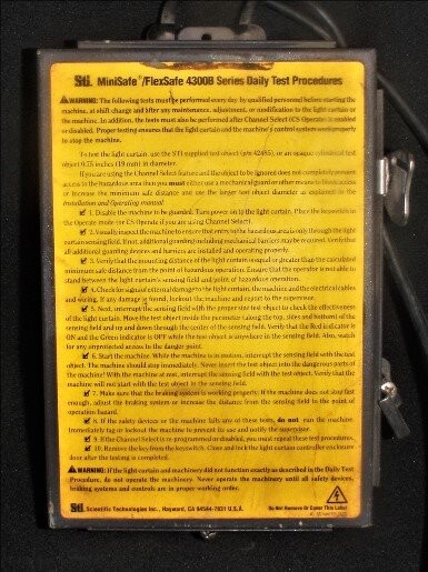 STI MS4344B MiniSafe/FlexSafe 4300B Light Curtain Controller