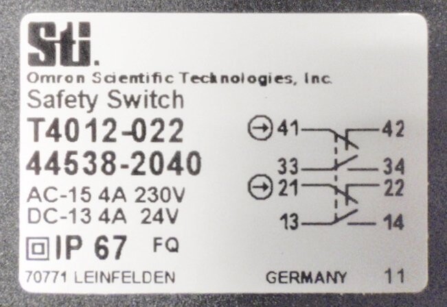 STI T4012-022 Safety Switch - Image 3