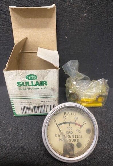 Sullair 250003-798 0-100 PSID Differential Pressure Gauge