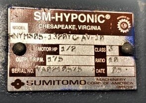 Sumitomo TCFV 1/2 HP 4 P Motor with SM-Hyponic Gearbox - Image 4
