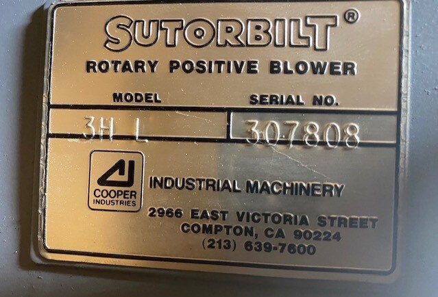 Sutorbilt 3HL Rotary Positive Displacement Blower - Image 3
