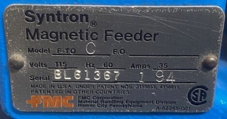 Syntron F-TOC Magnetic Feeder - Image 3