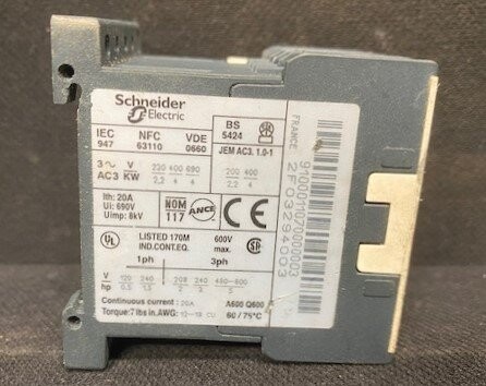 Telemecanique-Square D-Schneider Electric LC1K0910F7 Miniature Contactor - Image 2