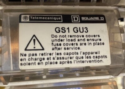 Telemecanique-Square D GS1-GU3 Disconnect Switch - Image 2